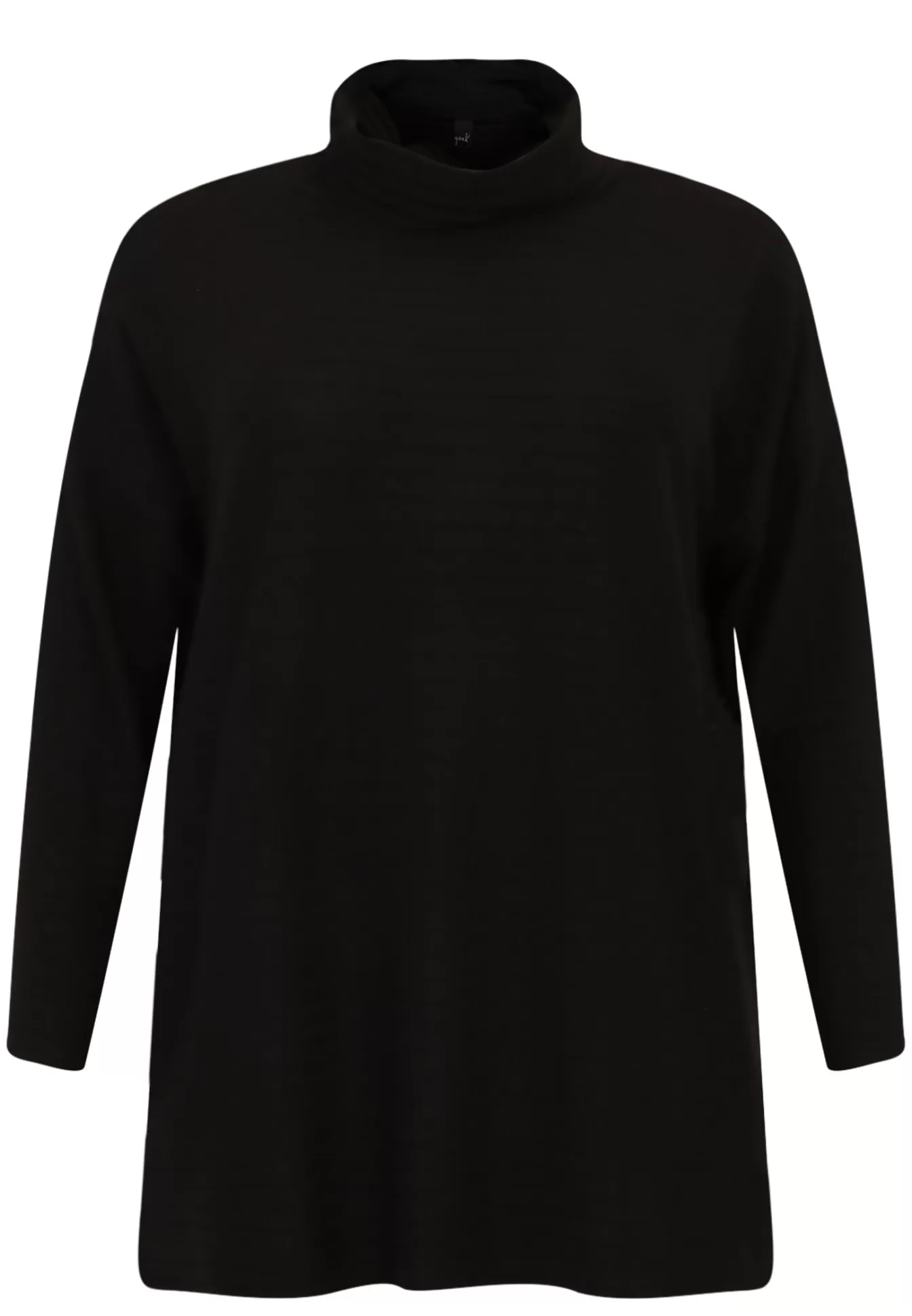 YOEK Trui met col RIB Black Fashion